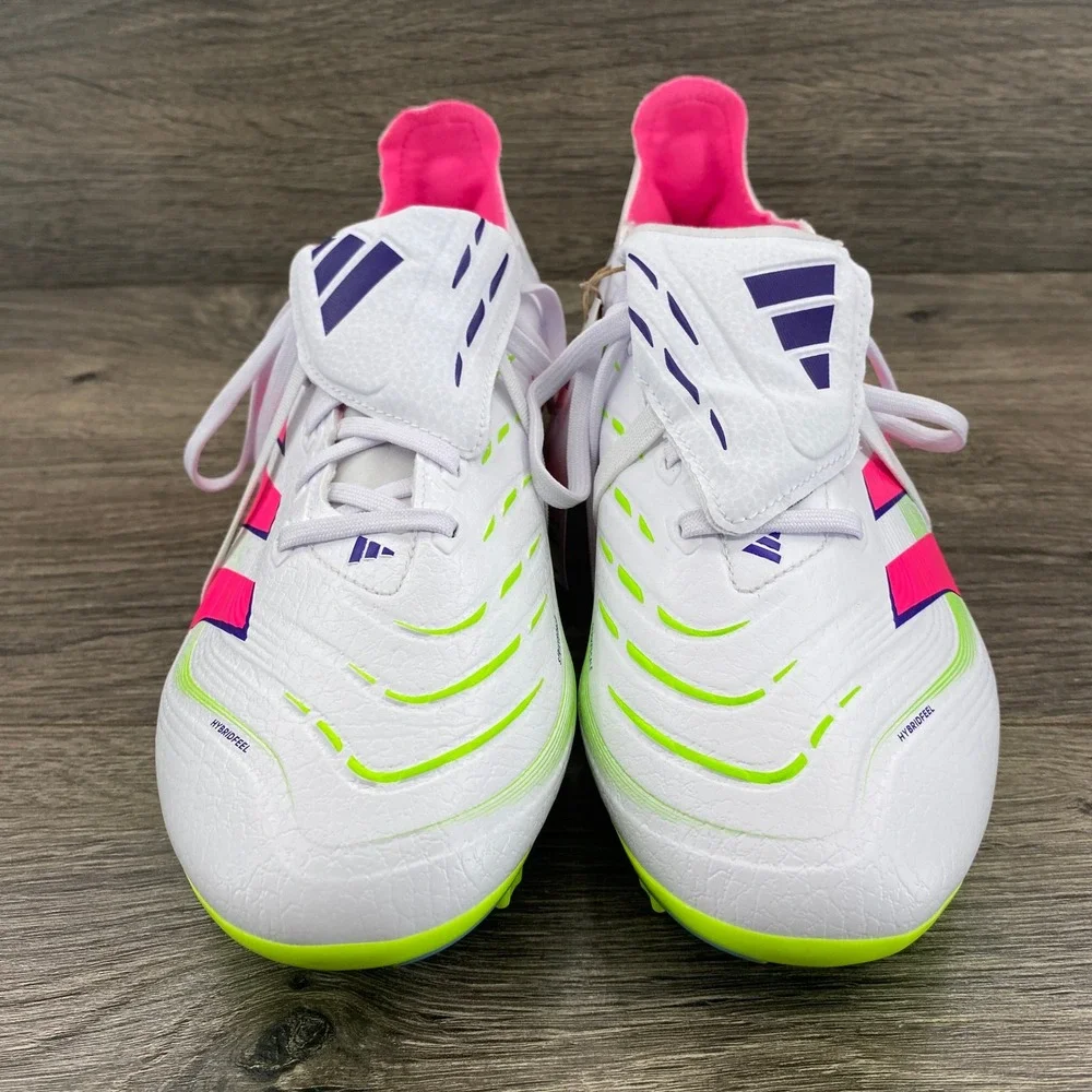 Adidas Predator League FT Soccer Cleats Mens 10.5 White Pink ID1320 FG Boots